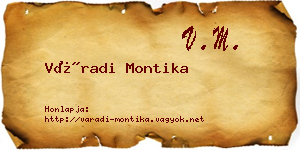Váradi Montika névjegykártya